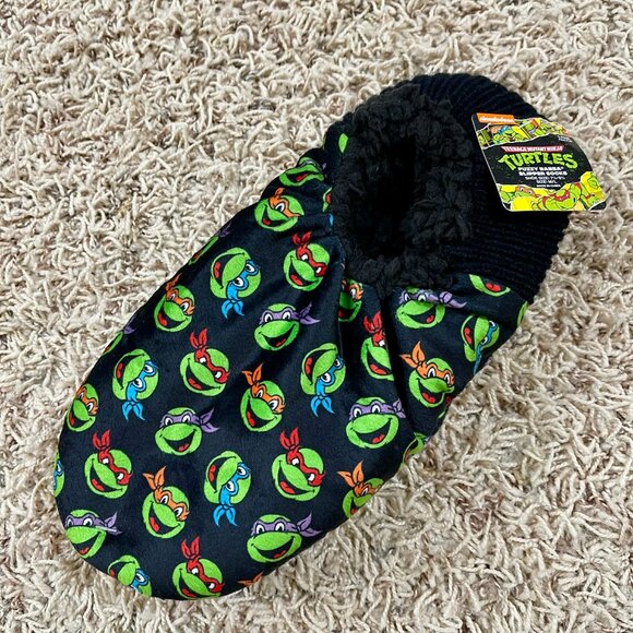 Teenage Mutant Ninja Turtles Fuzzy Babba Slipper Socks 1-Pair, Men’s M/L 7.5-9.5 - Picture 4 of 7